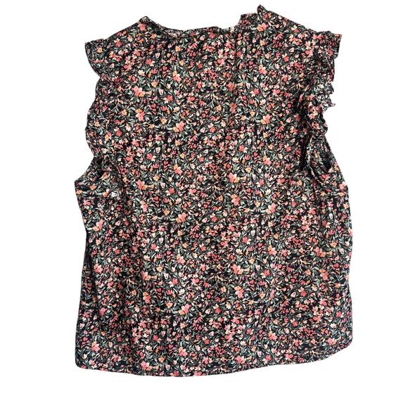 BB Dakota Steve Madden Floral Ruffle Sleeve  XXL Tie Front Top - Picture 3 of 6